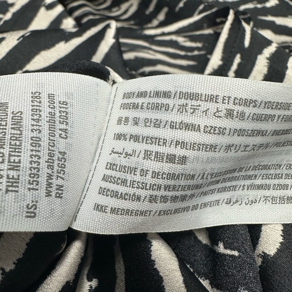 NWT Abercrombie and Fitch Zebra Cami Slip Dress Sz - Picture 9 of 12